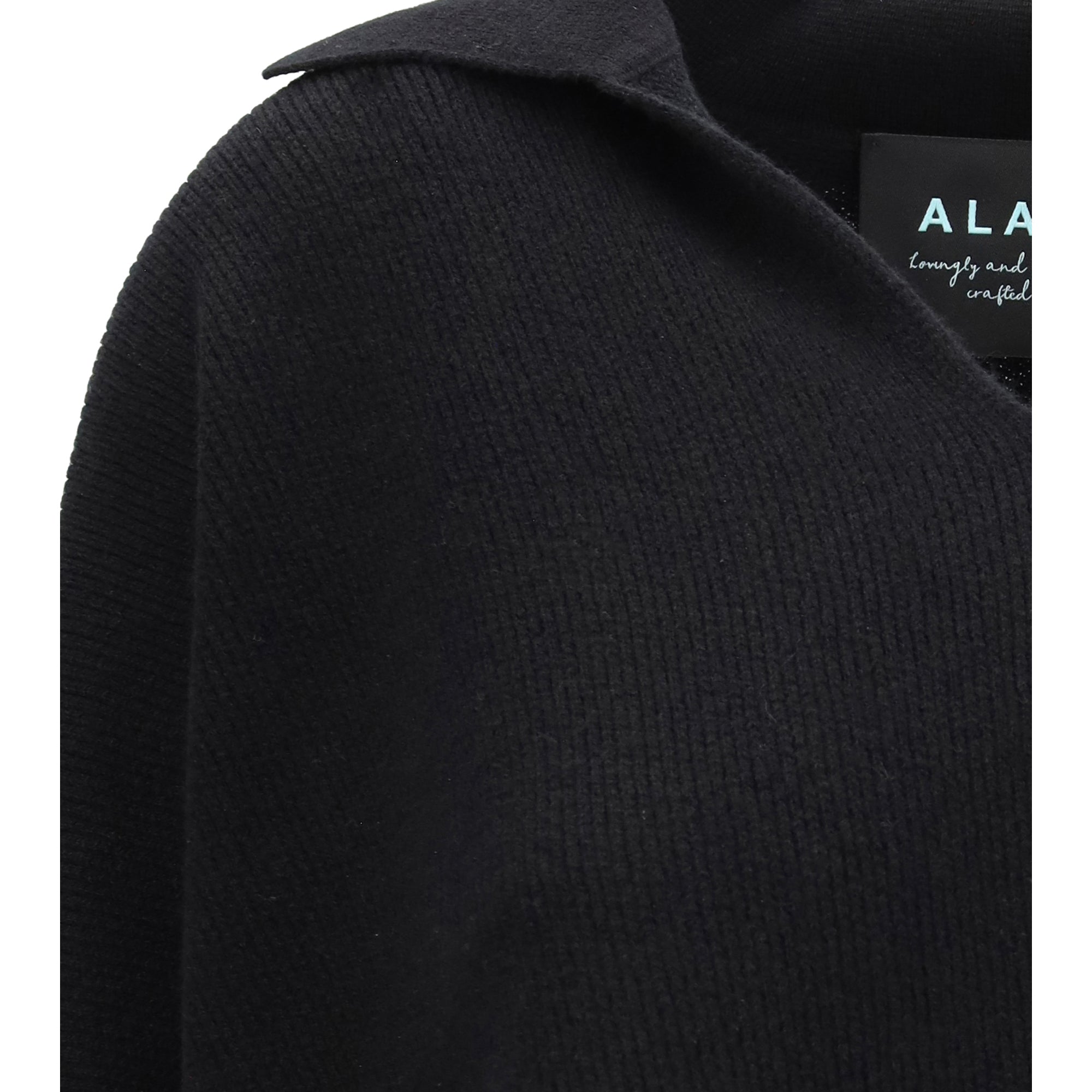 Sweater with polo collar