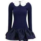 Knit taffeta mini Dress