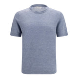 Linen and cotton crewneck T-shirt