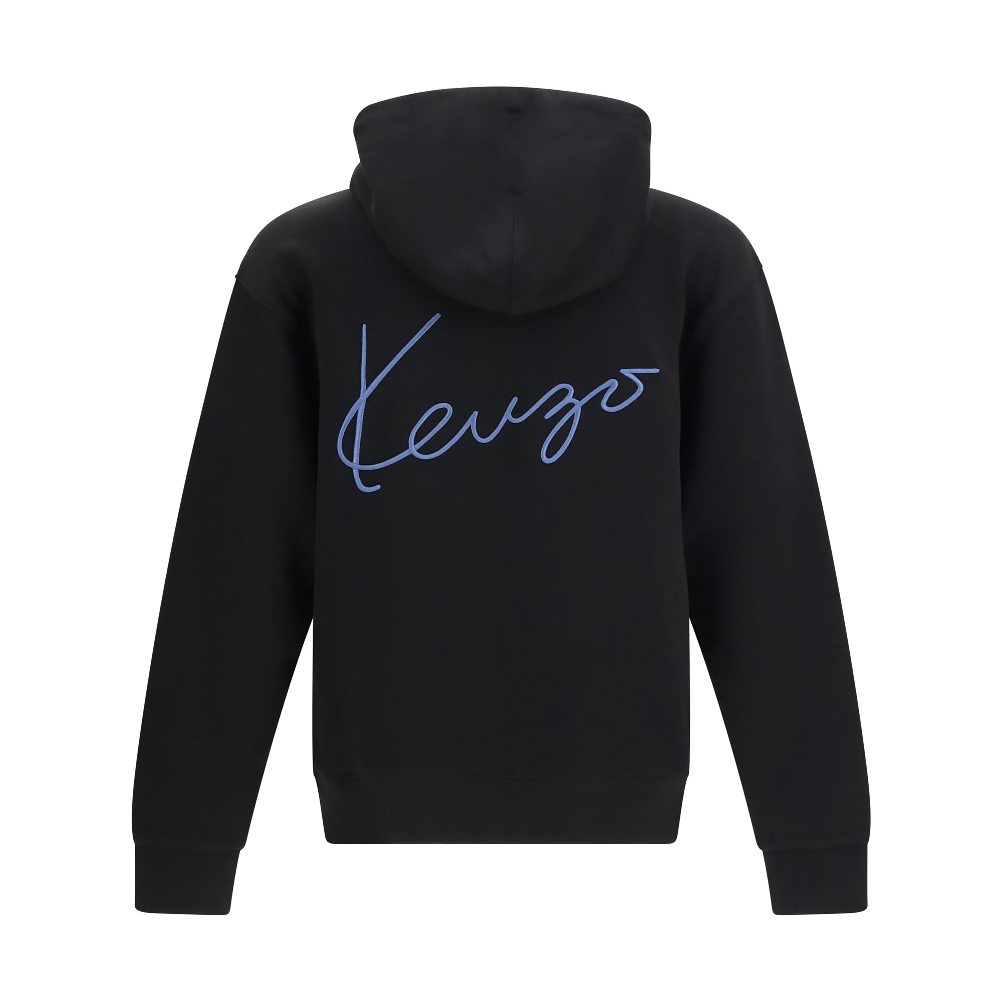 Kenzio Signature Embroidered Cotton Zip Hoodie