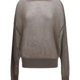 Semi-sheer knit Hoodie