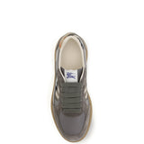 Terrace leather and Check Sneakers
