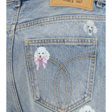 Poodle-print baggy Jeans