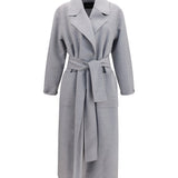 Belted double wool Coat