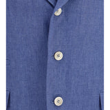 Deconstructed single-breasted Jacket in mélange linen