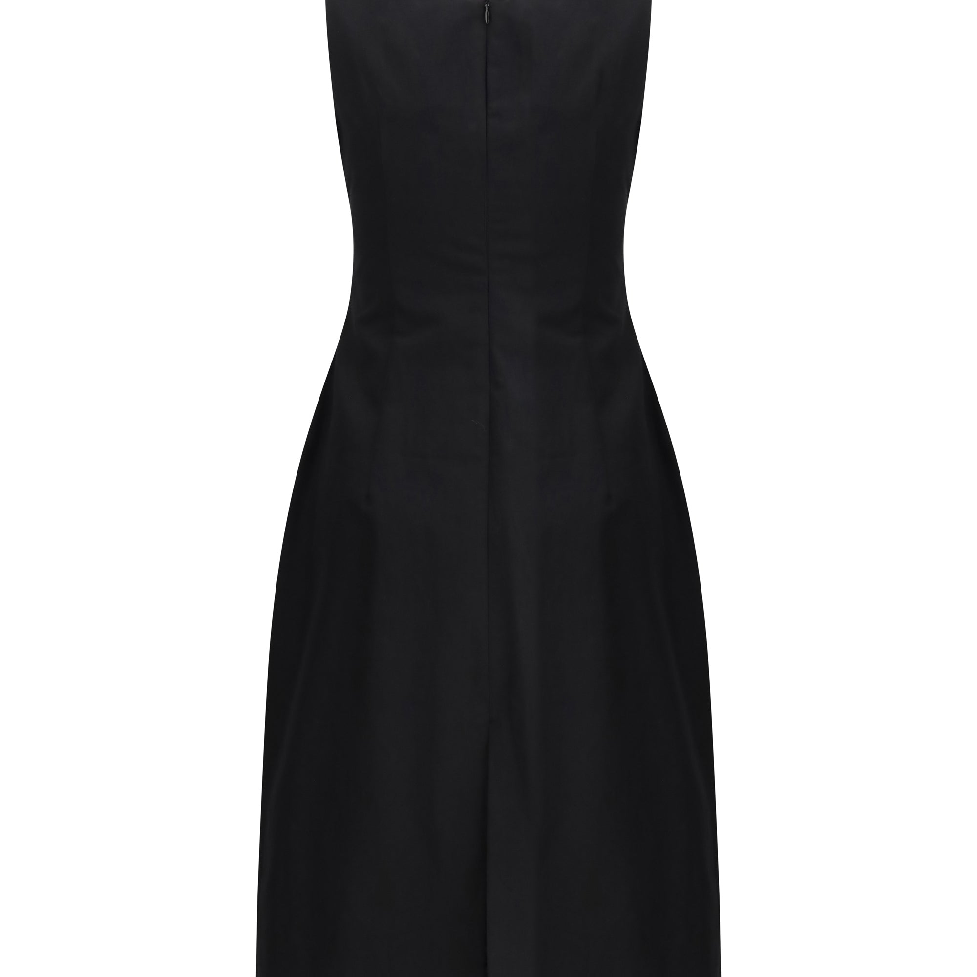 Sleeveless Dress with a draped neckline