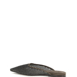 Suede Ballerinas with embellished net embroidery