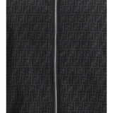 FF jacquard zipped reversible Windbreaker