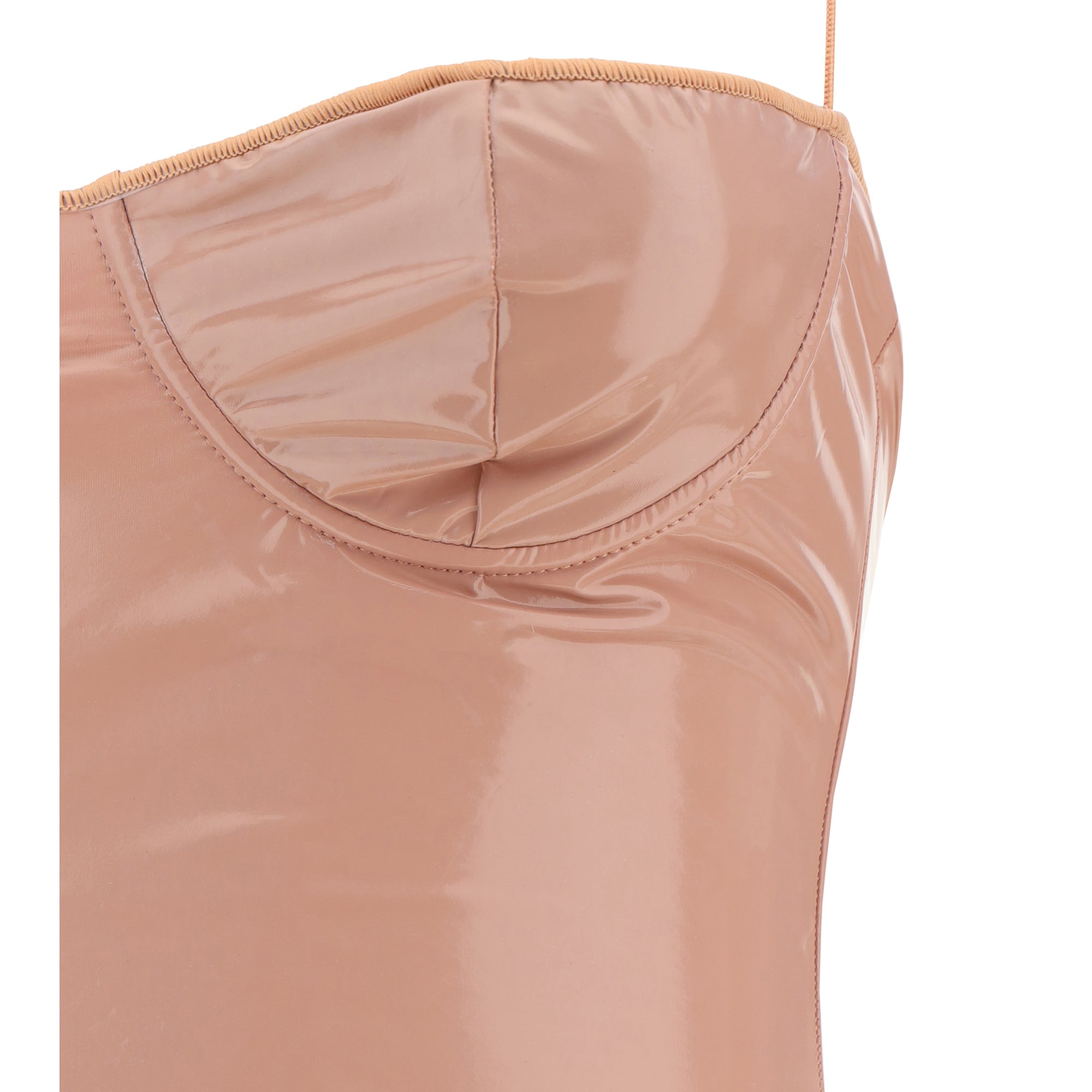 Latex Balconette Maillot Swimsuit