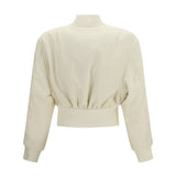 Cropped Bomber Jacket in technical faille