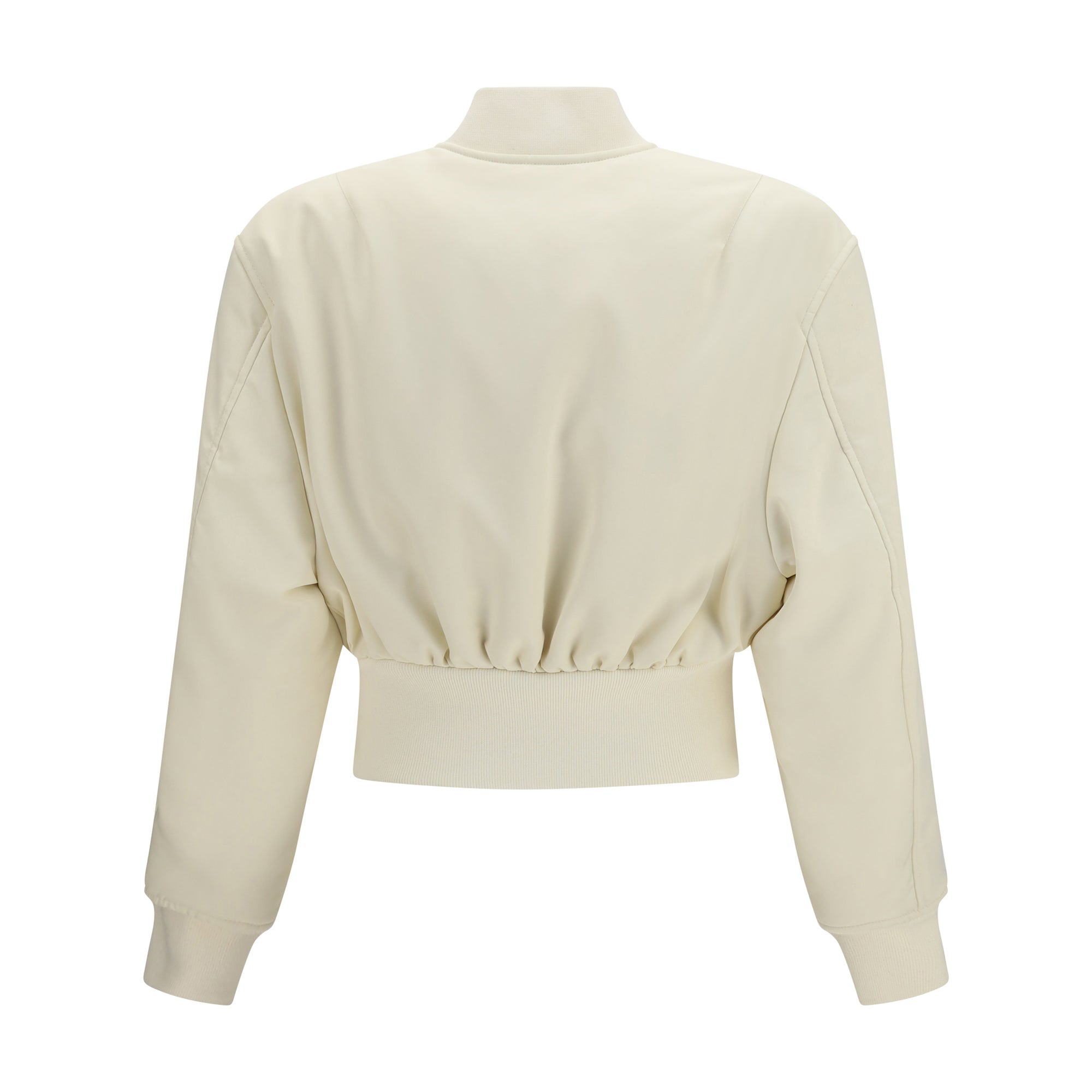 Cropped Bomber Jacket in technical faille