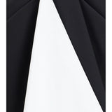 Draped midi Skirt in double-faced wool and mohair