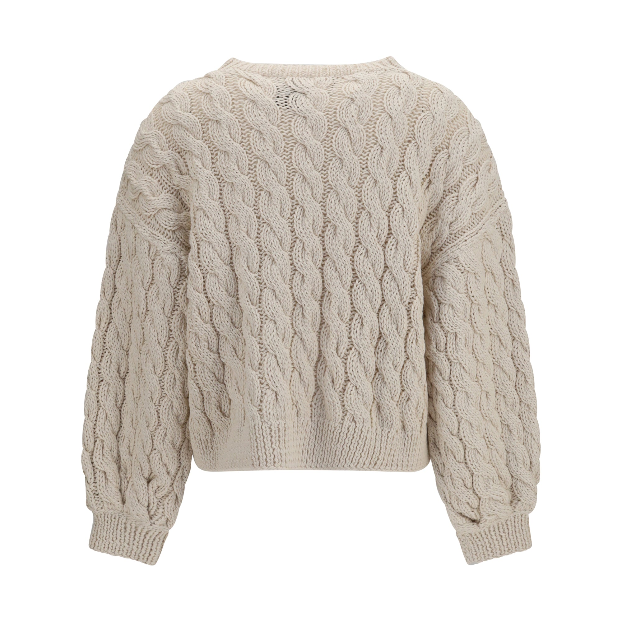 Wool and cotton-blend midweight Knit