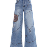Palazzo Long painted Jeans in regular fit