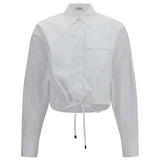 Cotton Shirt with drawstring waist