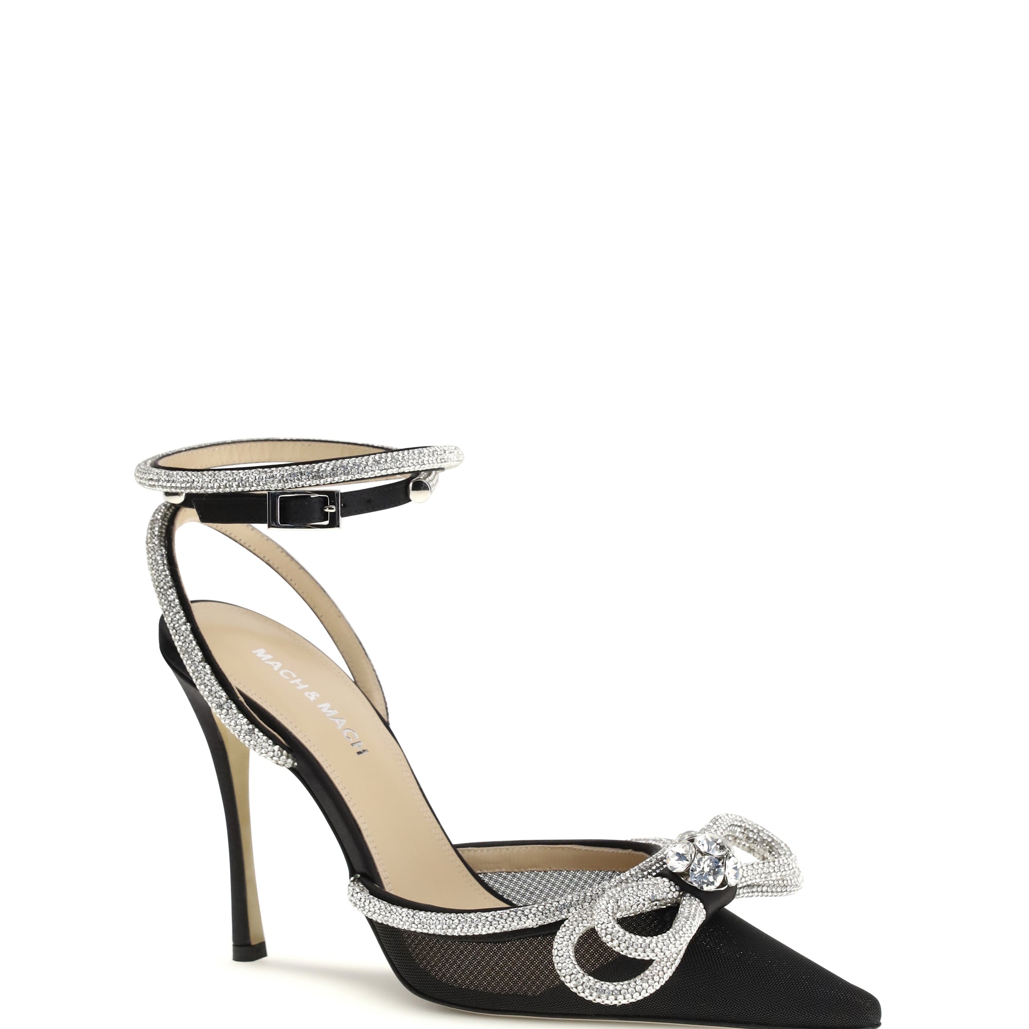 Double bow satin Pumps