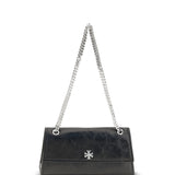 Kira suede Shoulder Bag with turn-lock detail