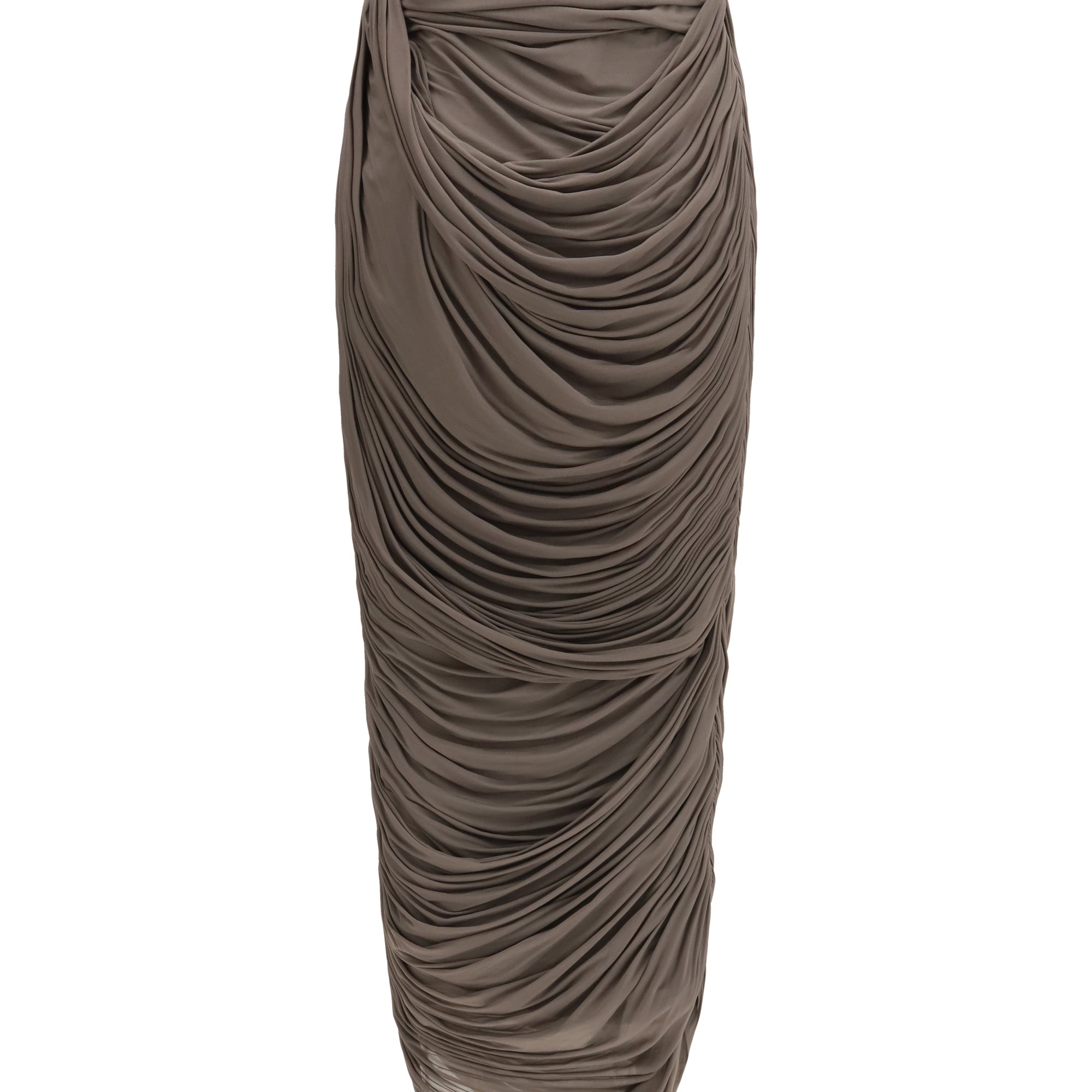 Draped silk midi Skirt
