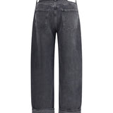 Cuffed Taper wide Jeans