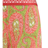 Bootcut Pants with placed paisley foliage print