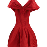 Draped shawl-collar midi Dress