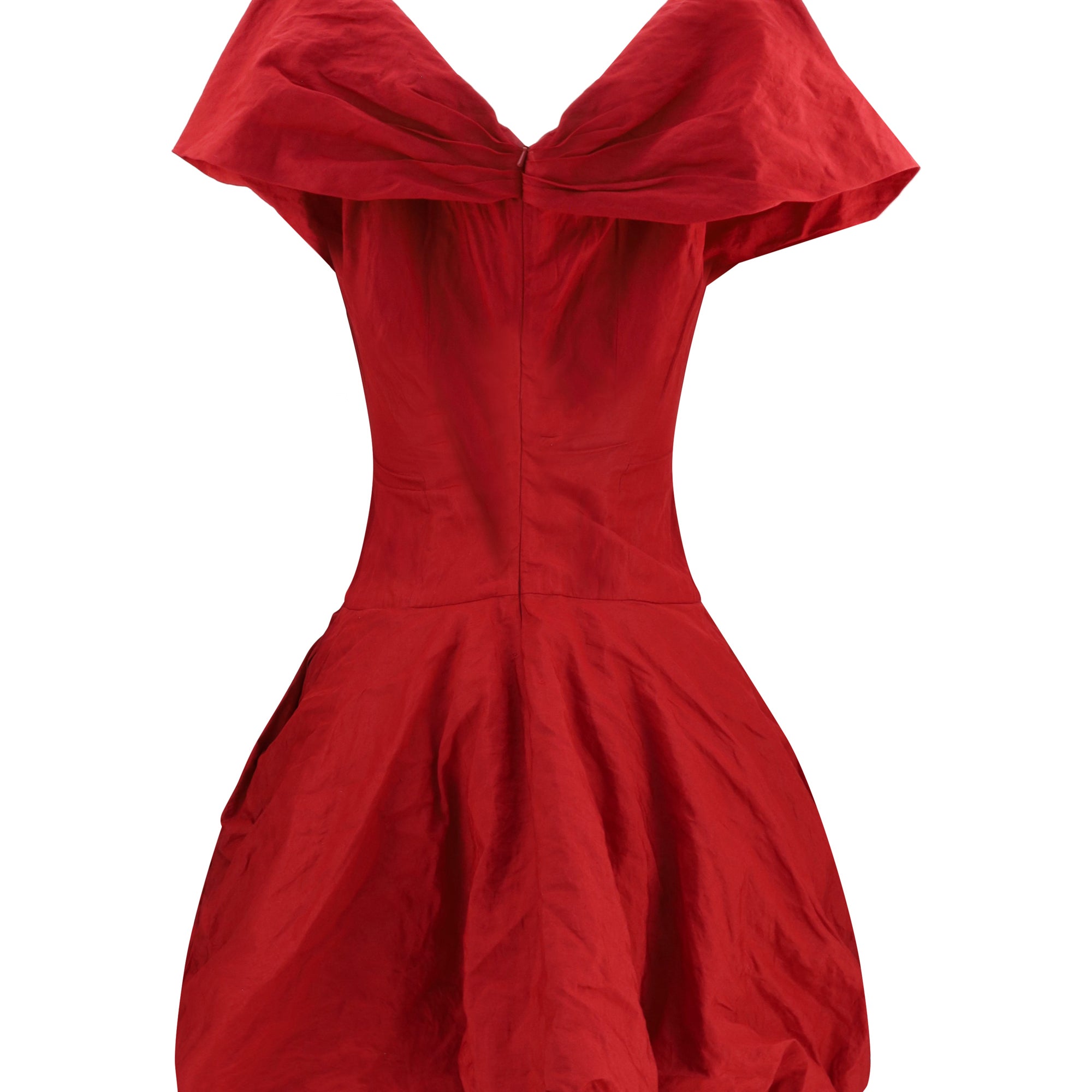 Draped shawl-collar midi Dress