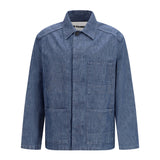 Patch-pocket chambray Overshirt