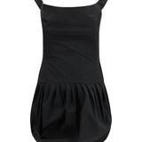 Off-shoulder puff skirt mini Dress