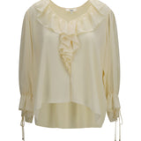 Ruffled V-Neck Shirt