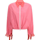 Bomber in technical viscose