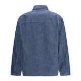 Patch-pocket chambray Overshirt