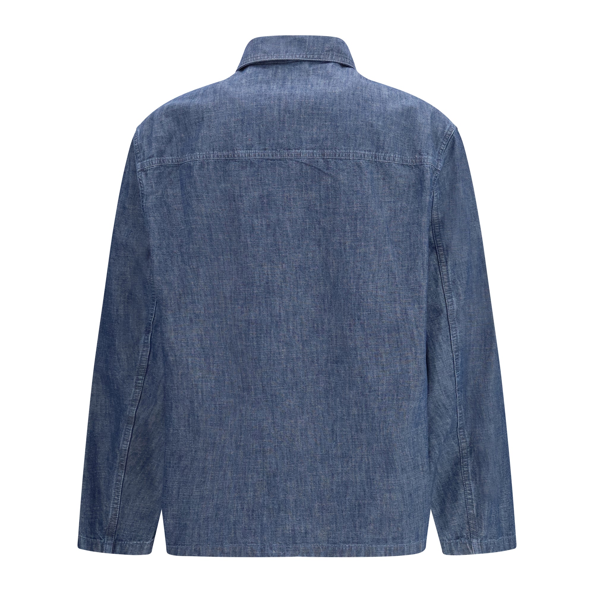 Patch-pocket chambray Overshirt