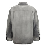 Diag Military Overshirt in denim