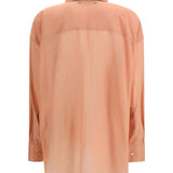 Oversized Shirt in cotton with pleated bib