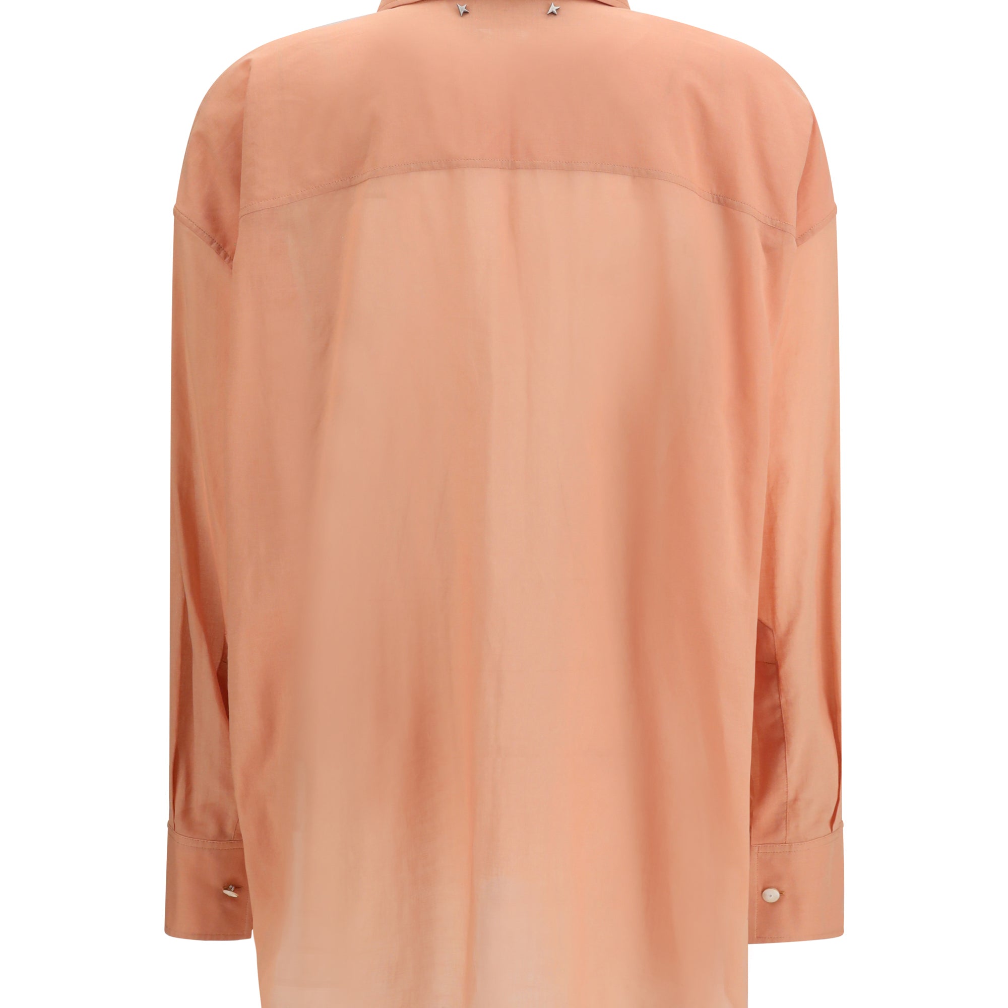 Oversized Shirt in cotton with pleated bib