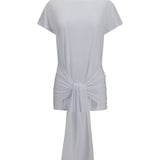 Draped-waist jersey T-shirt
