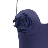 One-piece swimsuit with rose detail