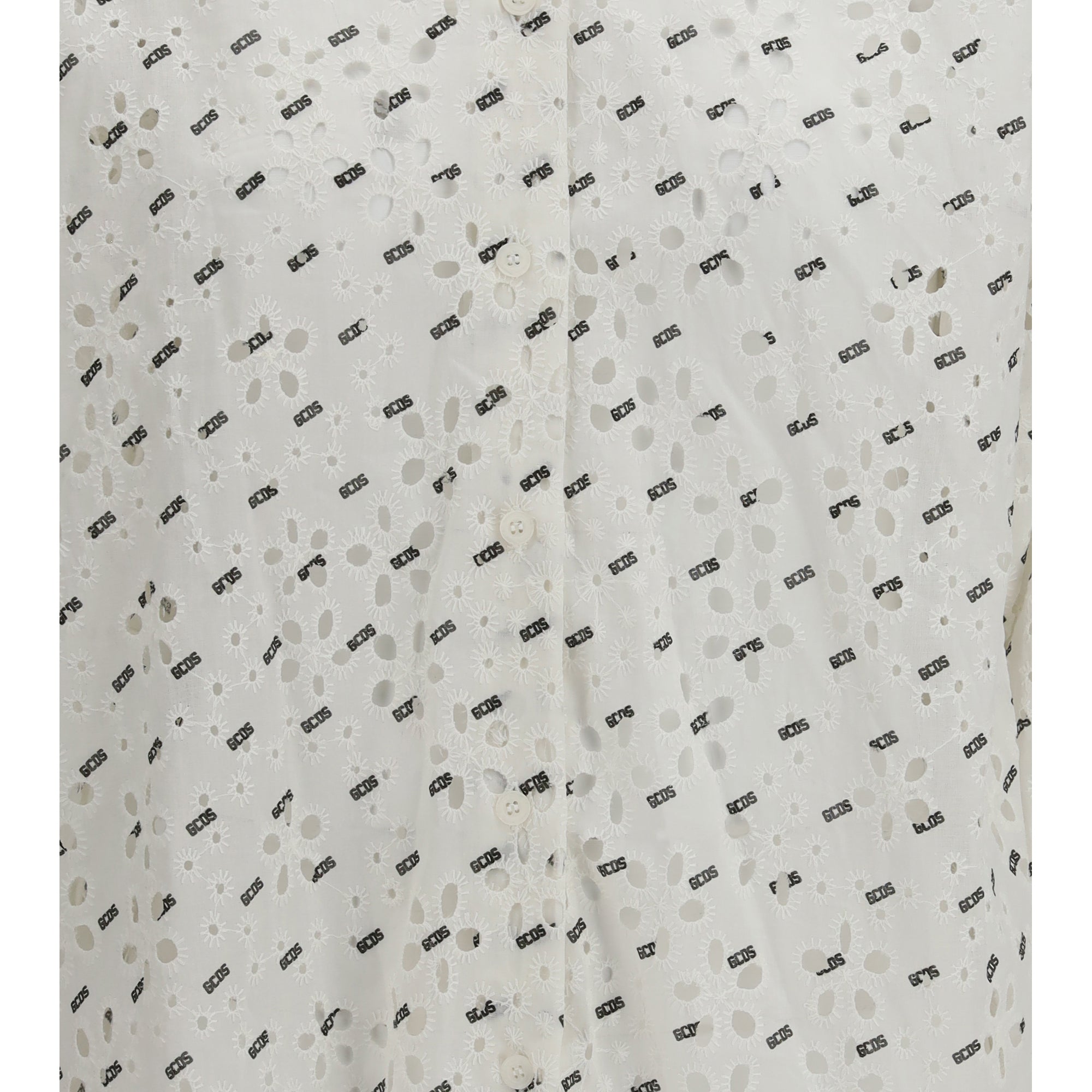 Cotton broderie anglaise Shirt with all-over logo embroidery