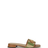 VLogo Signature raffia slide Sandals