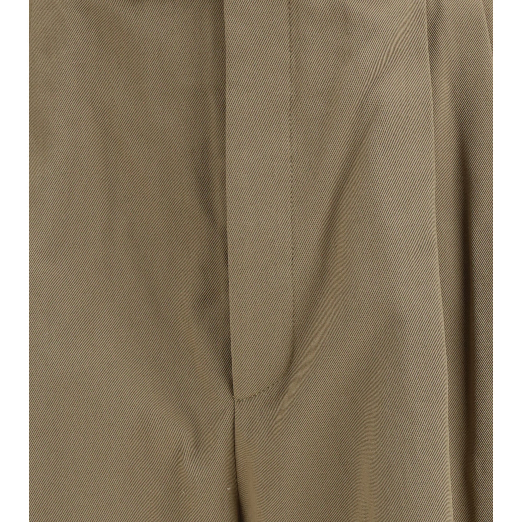 Cotton gabardine Pants with double pleats