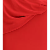 Long open-back Dress with high neck