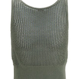 Perforated sequin Tank Top