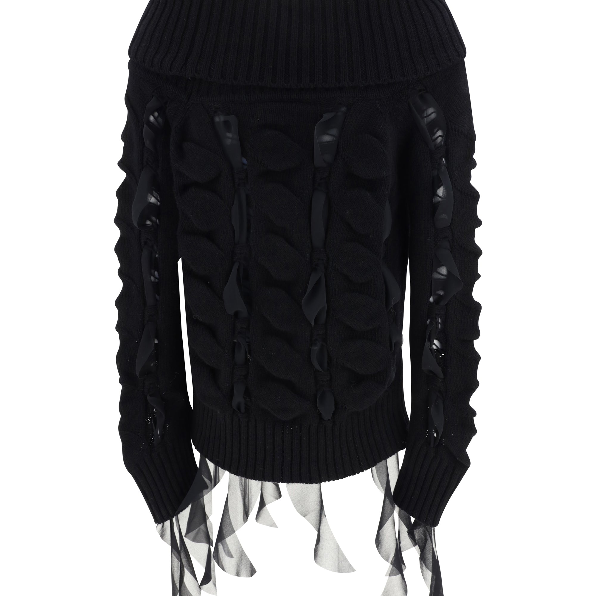 Rouched Turtleneck Sweater