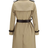 Kensington midi leather Trench