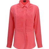 Tuxedo Shirt in silk with pleated bib