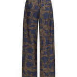 Lightweight printed silk twill Pants
