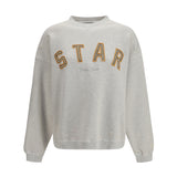 Sweatshirt crewneck in cotton with contrasting logo