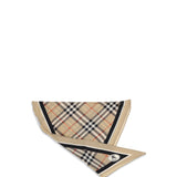 Check silk Scarf with Knight Stamp