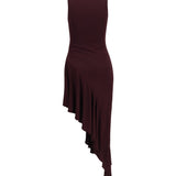 Asymmetric fluid jersey Dress