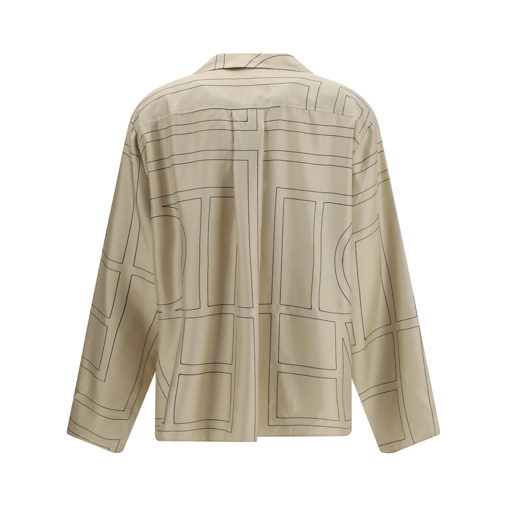 Silk Shirt with all-over monogram